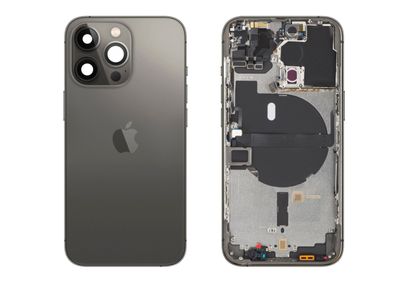 Chasis con Tapa Cristal Trasero Grafito Apple Iphone 13 PRO Original Desmontado con Lente de Cámara, Flex de Volumen, Encendido y Carga Inalámbrica. SWAP Grado A.