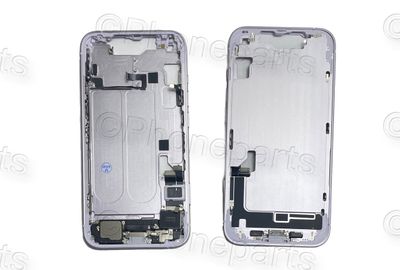 Chasis Intermedio Lila  Apple Iphone 14 Original Desmontado con Flex de Volumen y Encendido. SWAP Grado A