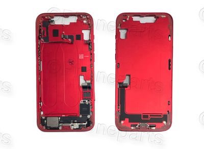 Chasis Intermedio Rojo  Apple Iphone 14 Plus Original Desmontado con Flex de Volumen y Encendido. SWAP Grado A