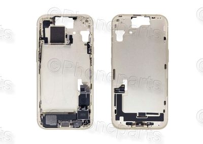 Chasis Intermedio Amarillo Apple Iphone15 Original Desmontado con Flex de Volumen y Encendido. SWAP Grado A