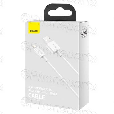 Cable Baseus USB - Lightning 1m 2,4A Blanco Apple Iphone
