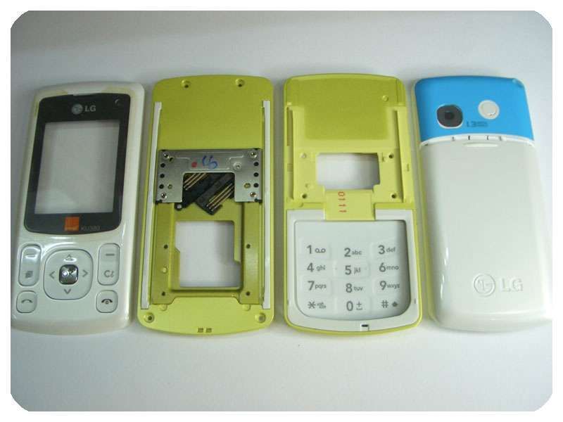 Carcasa Completa con Teclados LG KU380 Blanca / Verde (Orange)