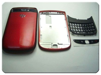 Carcasa Completa con Teclado BlackBerry 9800 Roja
