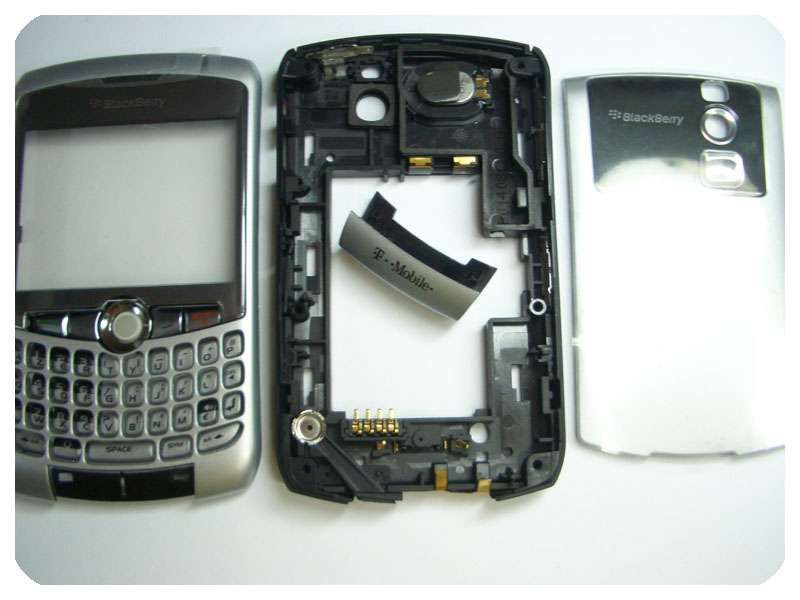 Carcasa Completa BlackBerry 8300, 8310, 8320 Plata CON TECLADO
