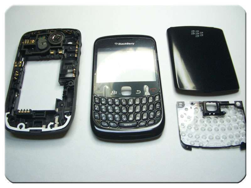 Carcasa Completa BlackBerry 8520 Negra CON TECLADO