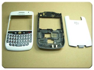 Carcasa Completa BlackBerry 8900 Blanca con Teclado Negro