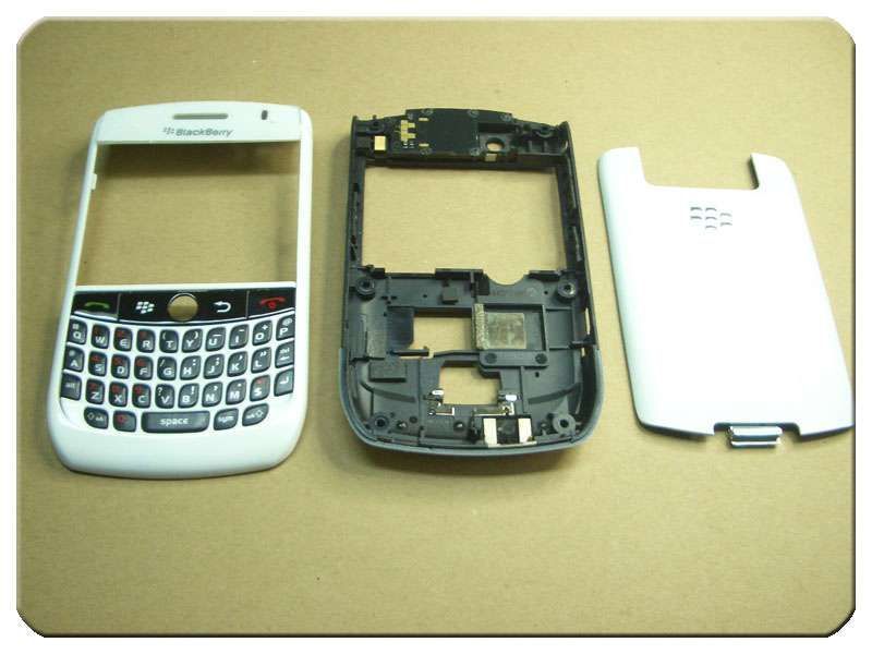 Carcasa Completa BlackBerry 8900 Blanca con Teclado Negro