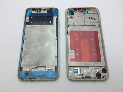 Carcasa Intermedia Marco Frontal con Pegatina Pantalla Huawei P20 Lite, Nova 3E Lite Dorado