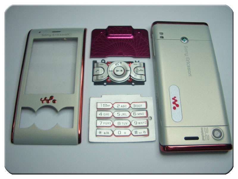 Carcasa Completa Sony-Ericsson W595 Blanca / Roja