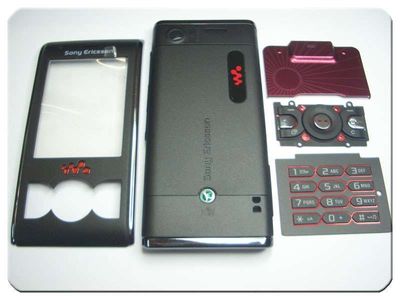 Carcasa Completa Sony-Ericsson W595 Negra / Roja