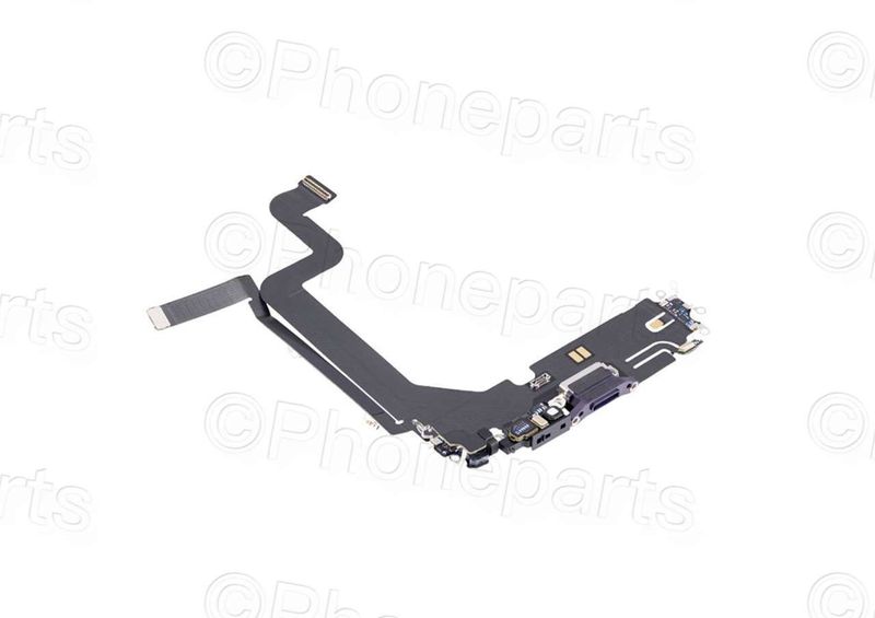 Cable Flex Conector Carga Lightning con Micro Apple Iphone14 PRO MAX Lila