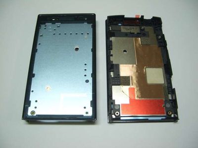 Carcasa Frontal Chasis Sony ST25 Xperia U Negra (con Pegatina para Táctil/Digita