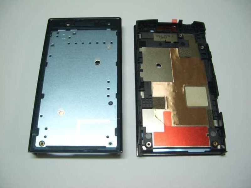 Carcasa Frontal Chasis Sony ST25 Xperia U Negra (con Pegatina para Táctil/Digita