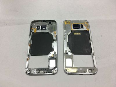 Carcasa Trasera Chasis SWAP Samsung G920F Galaxy S6 Azul con Flex Encendido + Volumen + Modulo Buzzer