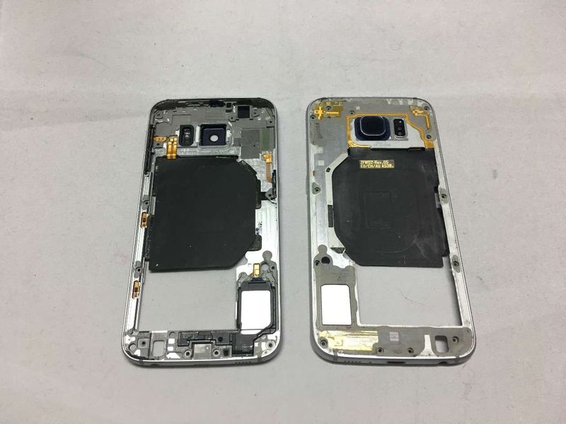 Carcasa Trasera Chasis SWAP Samsung G920F Galaxy S6 Azul con Flex Encendido + Volumen + Modulo Buzzer