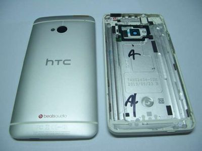 Carcasa Trasera Tapa Batería Chasis HTC One M7 Plata