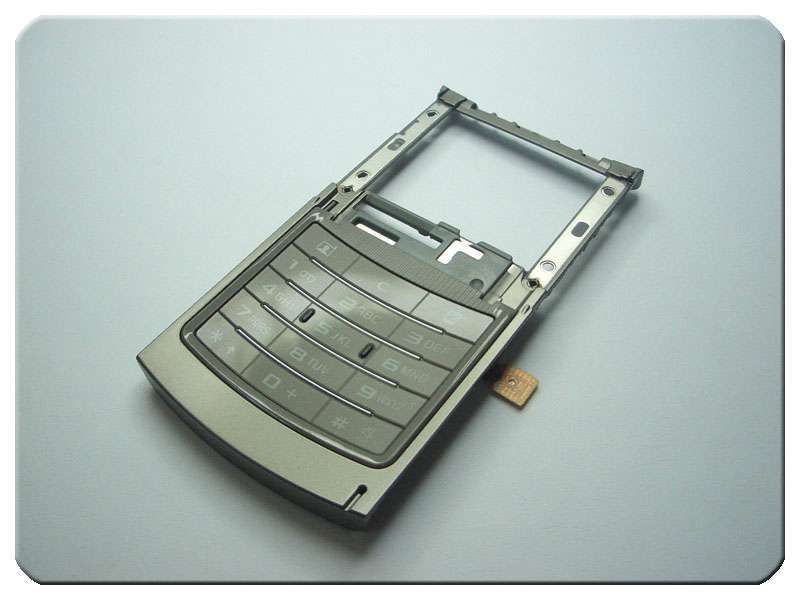 Carcasa Intermedia con Teclado y Flex Samsung S7330 Gris