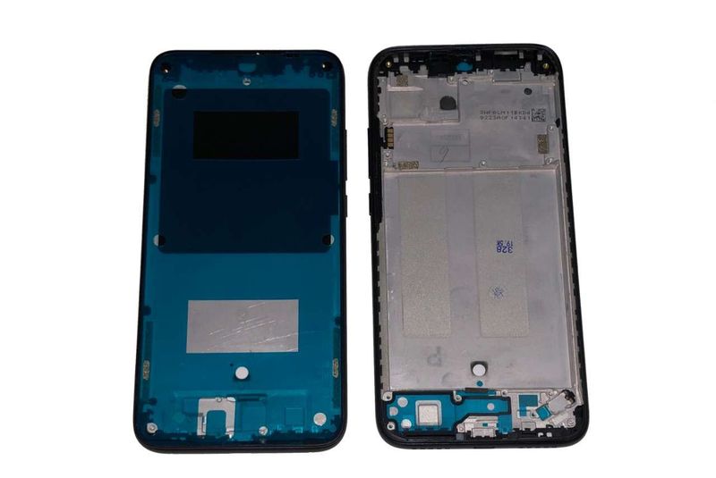 Carcasa Intermedia Marco Frontal con Pegatina Pantalla Xiaomi RedMi7 Negro