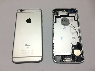 Carcasa Trasera Chasis Apple Iphone 6S Blanco Plata con Flex