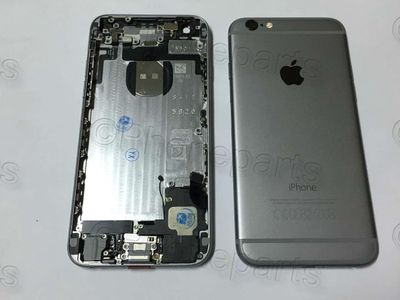 Carcasa Trasera Chasis Apple Iphone6 + Plus Negro Gris Spacial con Flex