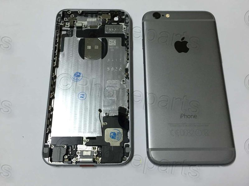 Carcasa Trasera Chasis Apple Iphone6 + Plus Negro Gris Spacial con Flex