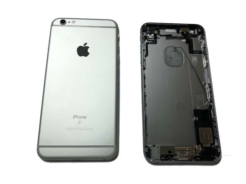 Carcasa Trasera Chasis Apple Iphone 6S+ Plus con Flex Blanco Plata