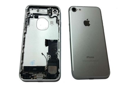 Carcasa Trasera Chasis Apple iPhone7 con Flex Blanco Plata