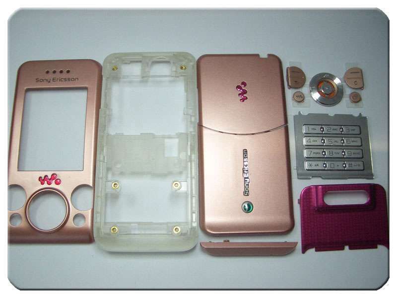 Carcasa con Teclados Compatible Sony-Ericsson W580i Rosa