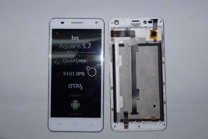 Pantalla Completa BQ 5.7 HD Blanca con Marco Refurbish