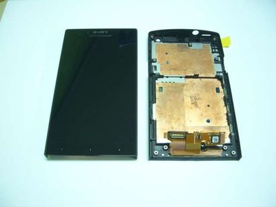 Display / LCD + Digitalizador / Pantalla Táctil Sony LT26 Negro con Carcasa Fron
