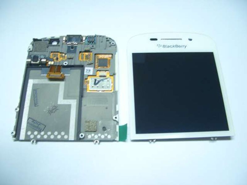 Display LCD + Digitalizador BlackBerry Q10 Blanca con Altavoz y Vibrador