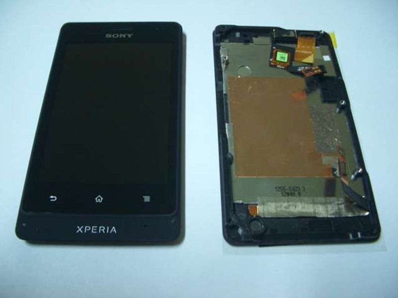 Pantalla Completa con Marco Sony ST27 Xperia GO Negro