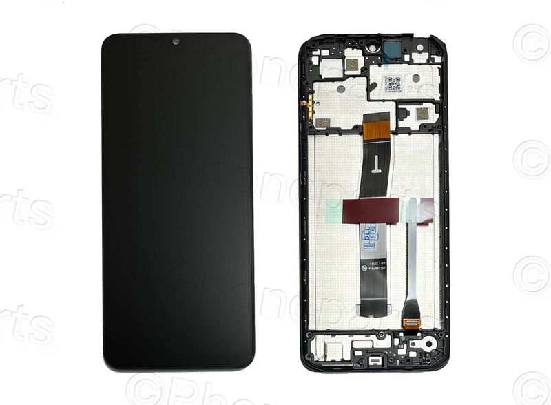 Pantalla Completa Compatible Xiaomi RedMi 12C 2023 Negro con Marco Negro