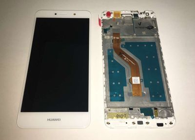Pantalla Completa Huawei Y7 2017, Y7 Prime, Enjoy7+, Nova Lite, TRT-L21A, TRT-L21X, TRT-LX3, TRT-LX1 Blanco Con Marco
