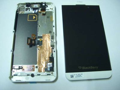 Pantalla Completa BlackBerry Z10 Blanco Versión 001, 30 pins. con Ma