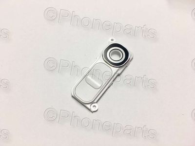 Embellecedor Lente con Lente de Cámara y Botón LG G4 H815 Blanco