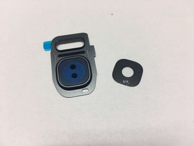 Embellecedor + Lente Cámara Samsung S7 G930 Negro Compatible