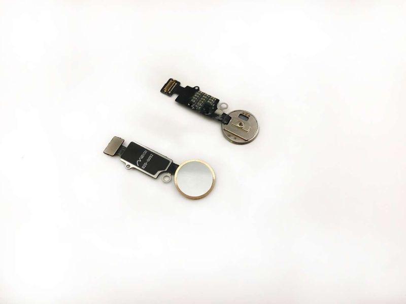 Flex Botón Home Universal Apple Iphone7, 7+, 8, 8+ Función Home Retroceso sin Huella Blanco Dorado