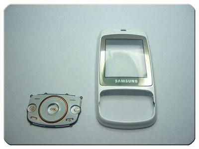 Carcasa Frontal Tec. Funcional Samsung S3030 Blanca / Naranja