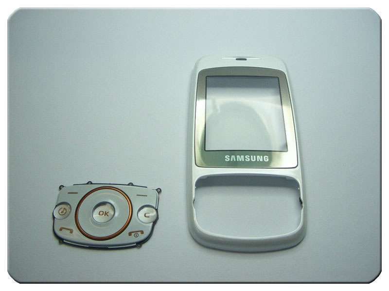Carcasa Frontal Tec. Funcional Samsung S3030 Blanca / Naranja