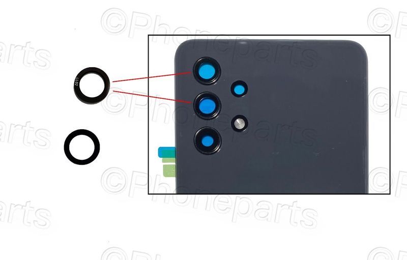 Lente Cámara Trasera Superior e Intermedia Samsung Galaxy A32 5G A326B A32 4G A325F