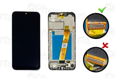 Pantalla Completa Samsung Galaxy A01 SM-A015G, SM-A015M Negro ( No versión EU) CONECTOR GRANDE