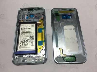 Carcasa Intermedia Chasis Samsung SM-A320F Galaxy A3 2017 Azul