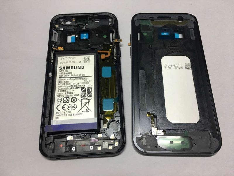 Carcasa Intermedia Chasis Samsung SM-A320F Galaxy A3 2017 Negro + Batería