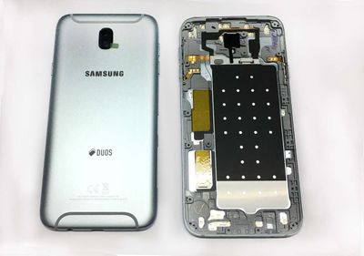Carcasa Trasera Tapa Batería Samsung Galaxy J7 2017 DUAL SM-J730 Plata Azul