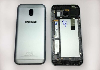 Carcasa Trasera Tapa Batería Samsung Galaxy J3 2017 SS SM-J330 Plata Azul