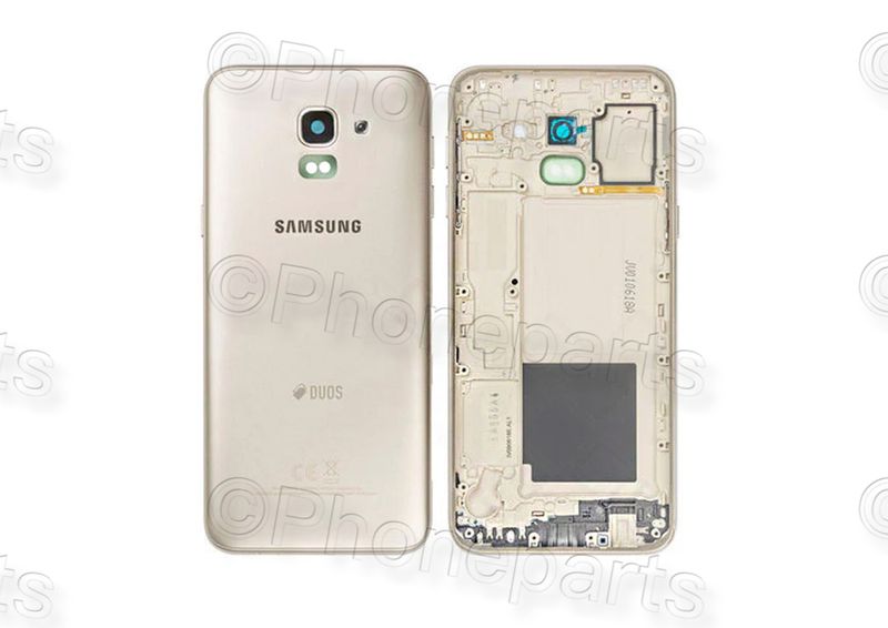Carcasa Trasera Tapa Batería Original Samsung Galaxy J6 2018 J600FN/DS Oro