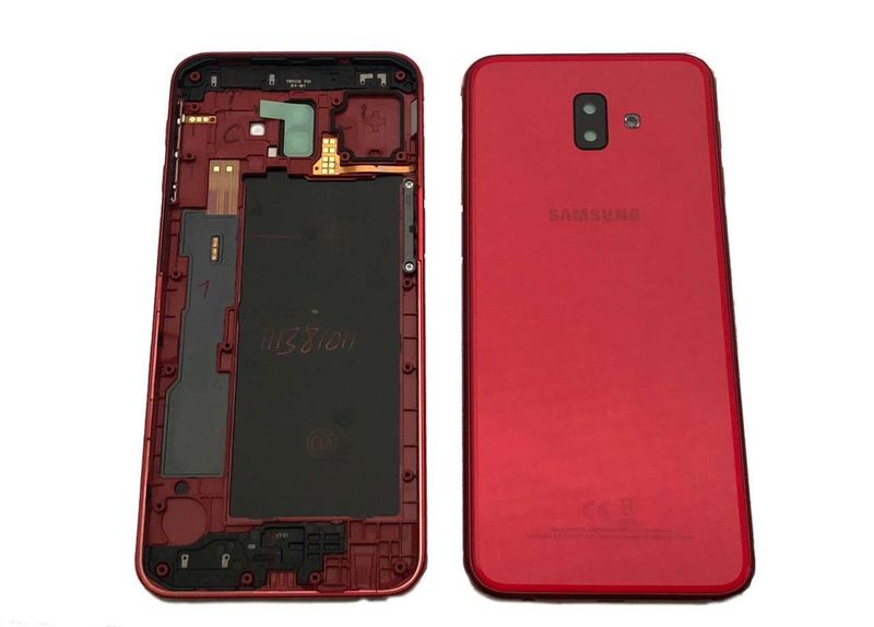 Carcasa Trasera Tapa Batería Chasis Samsung Galaxy J6 Plus J610 Rojo
