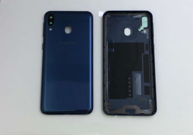 Carcasa Trasera Tapa Batería con Lente de Cámara y Flash Samsung Galaxy M20 M205 Azul