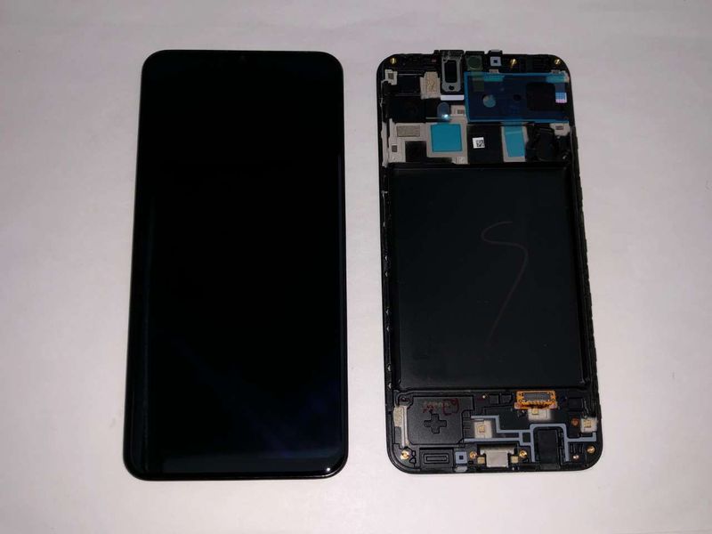 Pantalla Completa Samsung Galaxy A20 SM-A205F M10s SM-M107 Negra con Marco